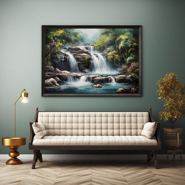 Canvas Waterfall Oil Painting